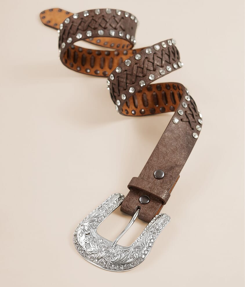 Glitz Whipstitch Leather Belt - thumbnail 3