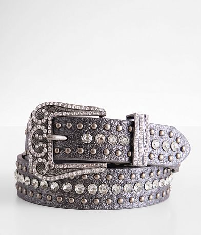 BKE Faux Pearl Buckle Belt - Women's Belts in Black