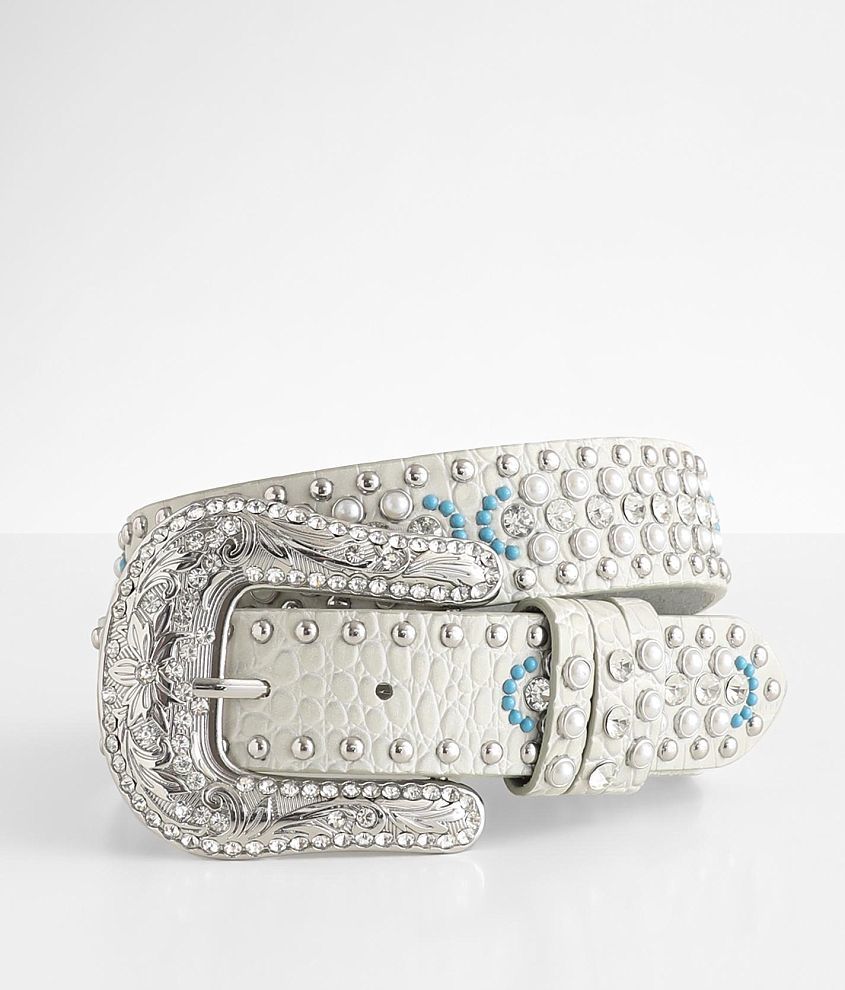 Rhinestone Buckle Belt with Star Studs