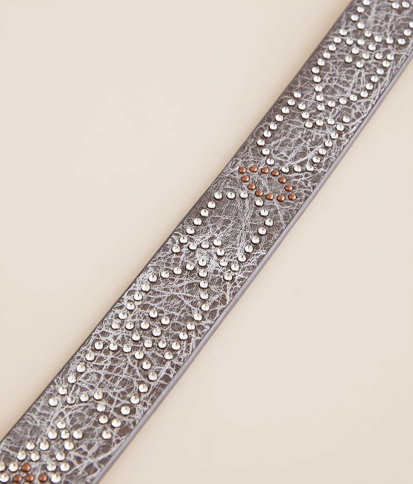 Chevron Glitz Leather Belt