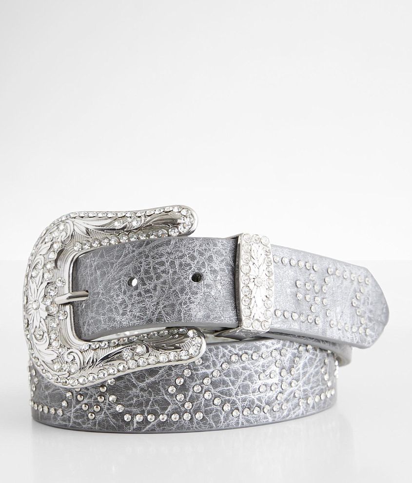 BKE Women's Chevron Glitz Leather Belt