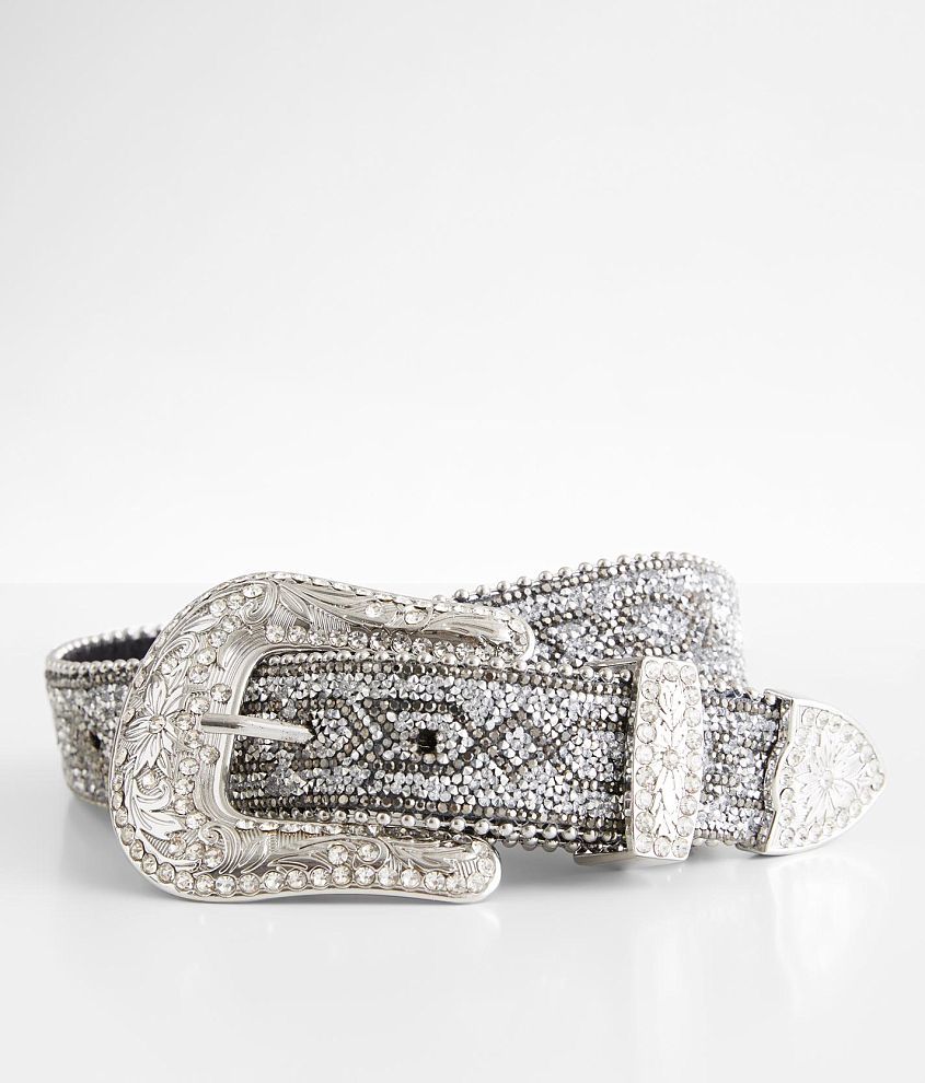 BKE Western Superglitz Belt - Women's Belts in Silver | Buckle