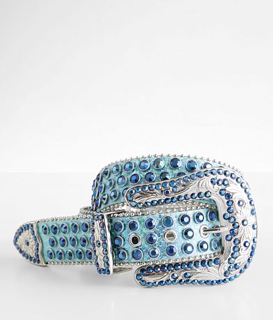 BKE Glitz Metallic Leather Belt front view
