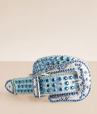 BKE Glitz Metallic Leather Belt front view