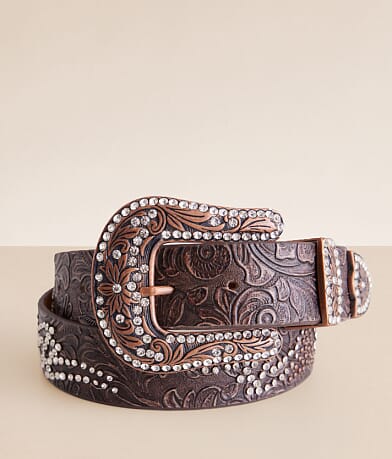 BKE Glitz Leather Western Belt front view