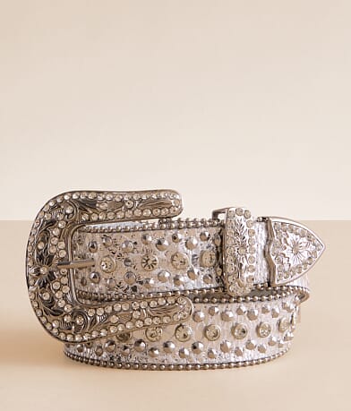 BKE Western Glitz Leather Belt front view