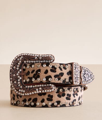 BKE Leopard Glitz Belt front view