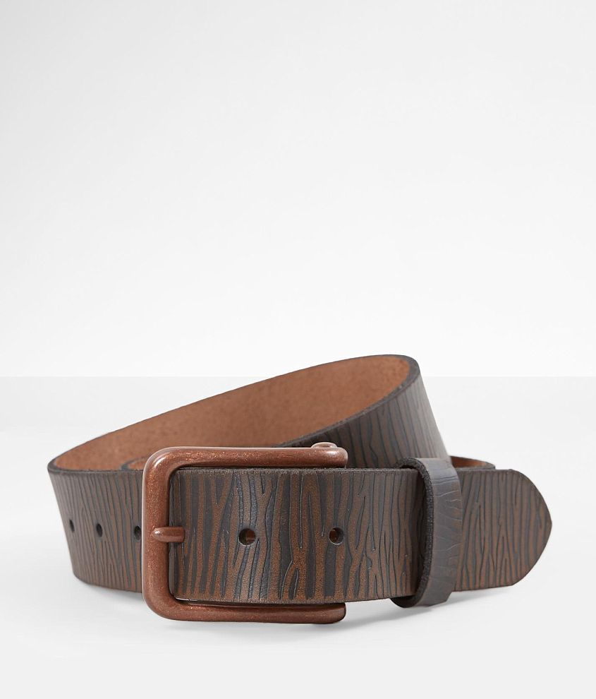 Textured-leather belt