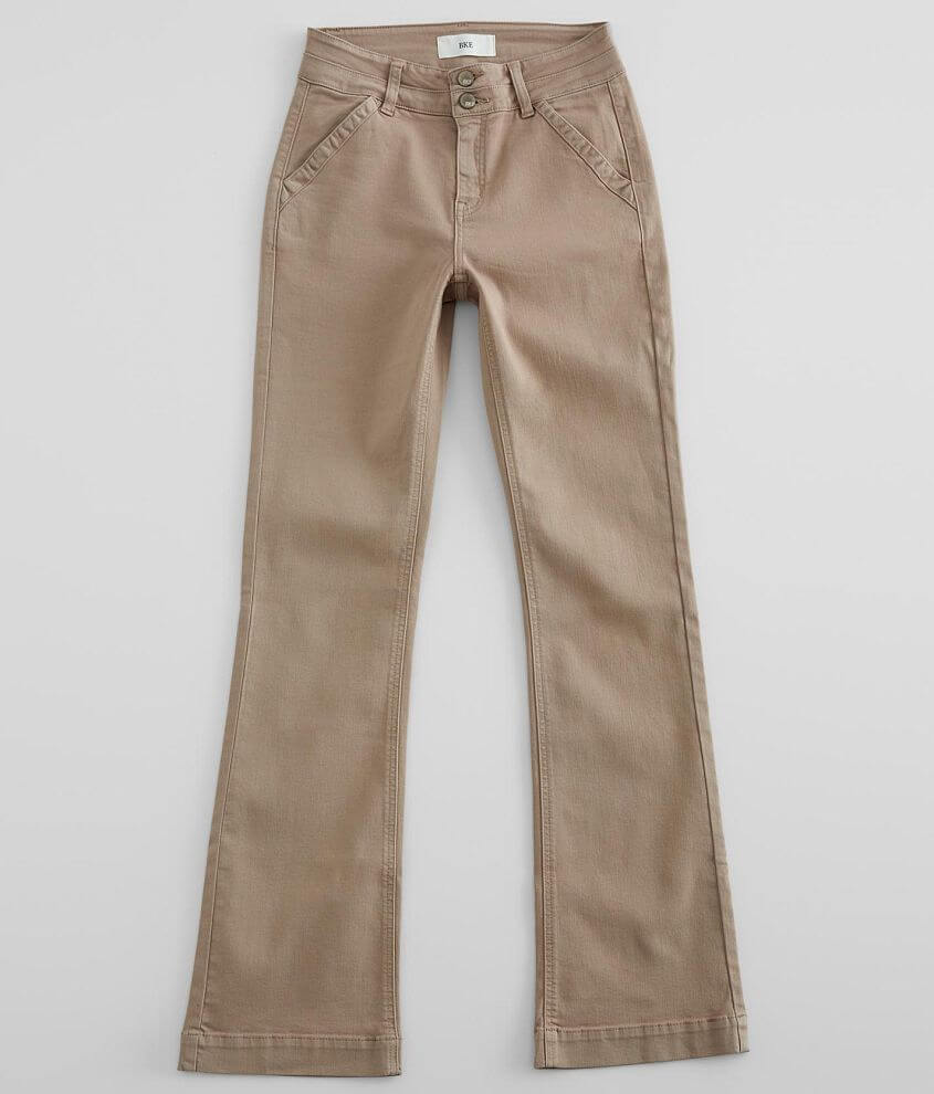 Mid-Rise Boot-Cut Khakis for Women