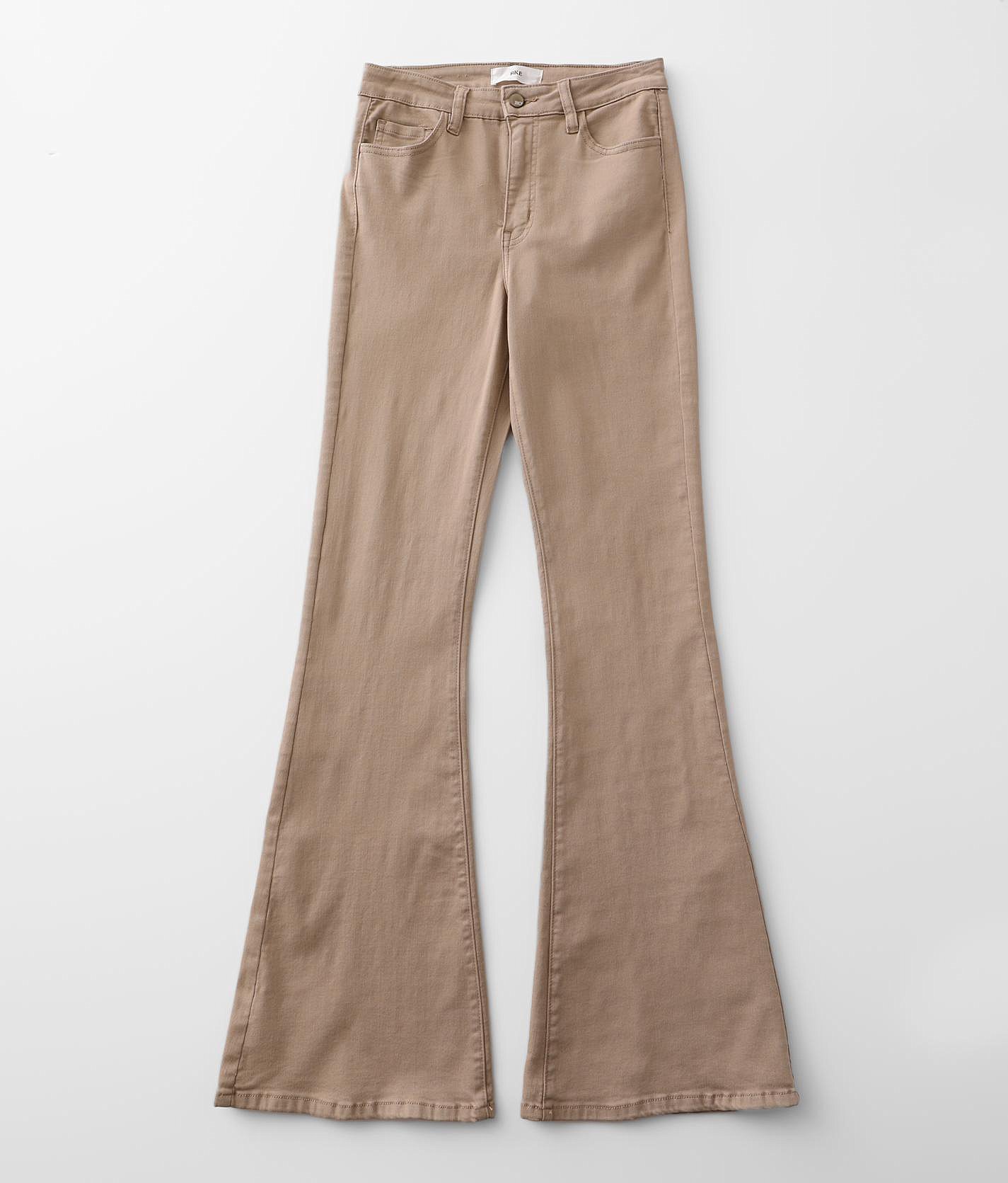 flare khaki jeans