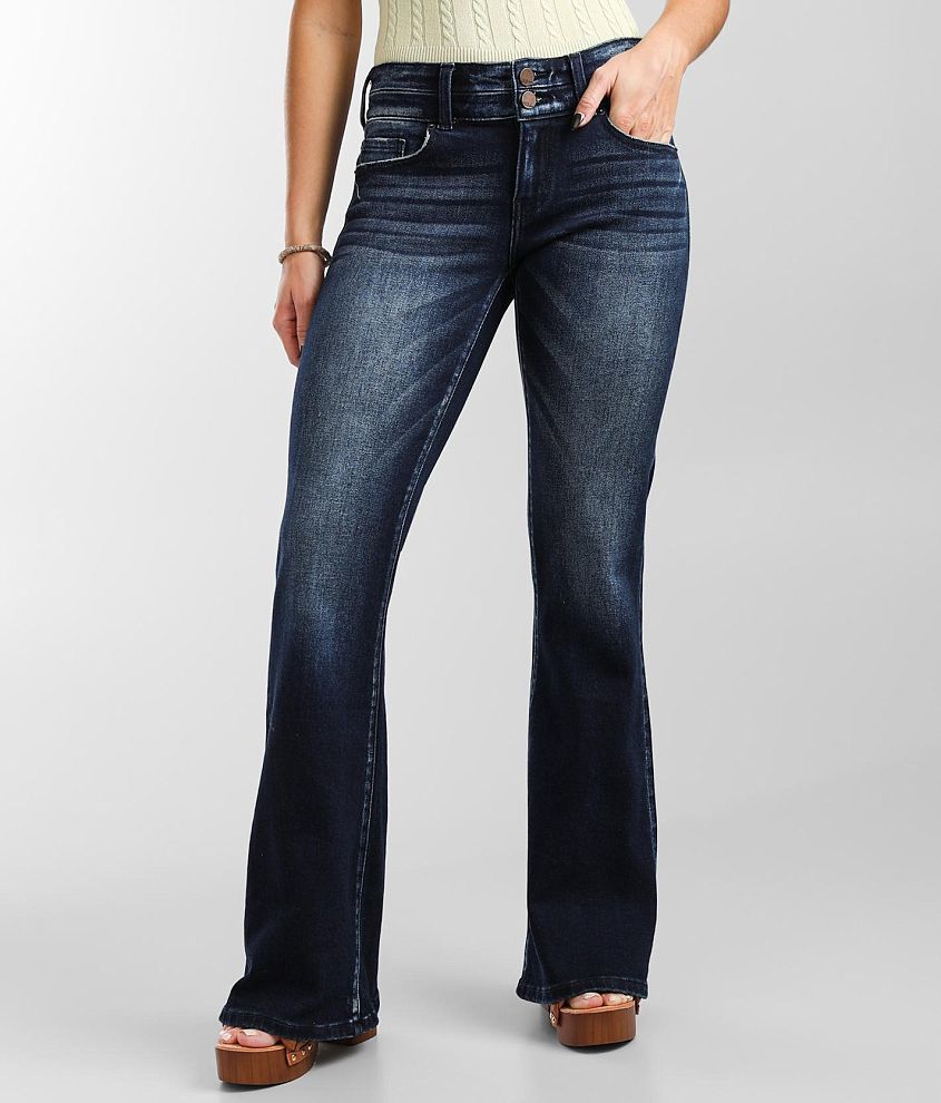 BKE Payton Mid-Rise Flare Stretch Jean front view