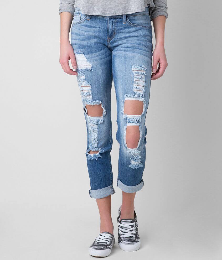 KanCan Low Rise Cropped Stretch Jean front view