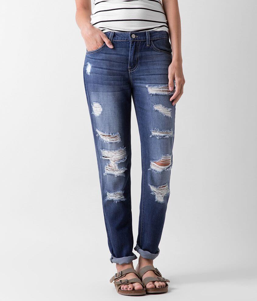 KanCan Low Rise Boyfriend Cropped Jean Women's Jeans in Luy Buckle