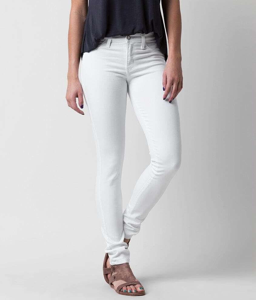 KanCan MidRise Skinny Stretch Jean Women's Jeans in White Buckle