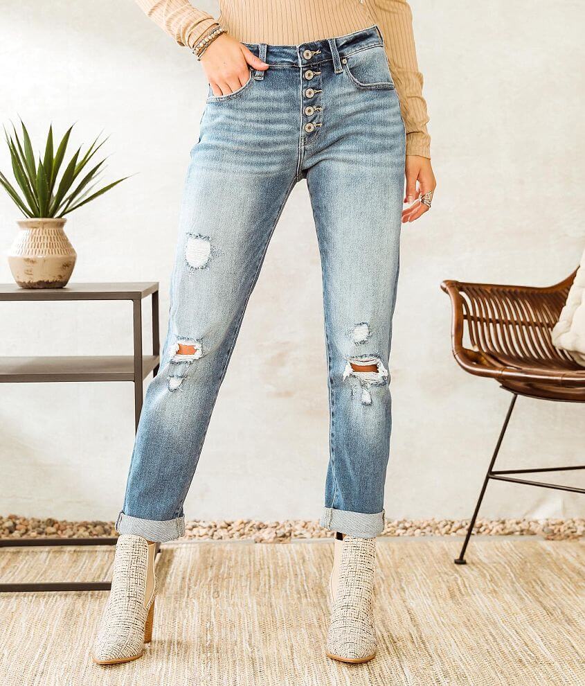 KanCan High Rise Relaxed Stretch Jean front view