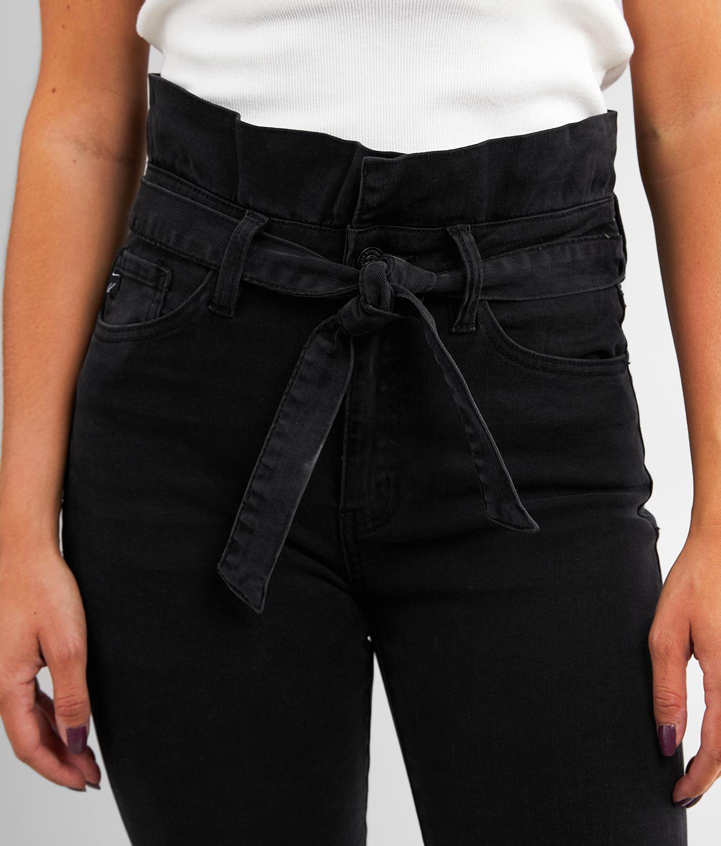 black paperbag skinny jeans