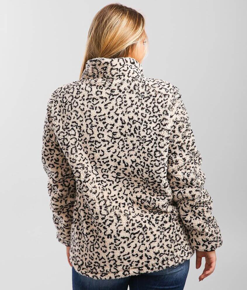 Animal Print Sherpa Jacket