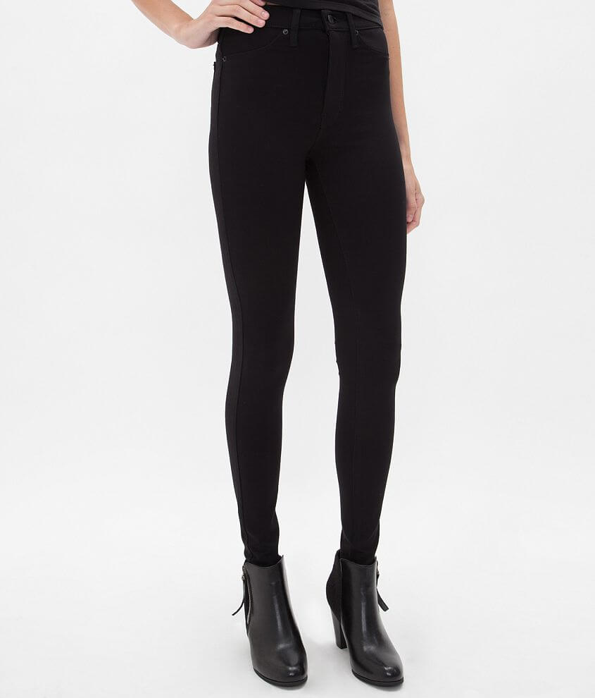 HIGH-RISE PONTE PANTS in Black