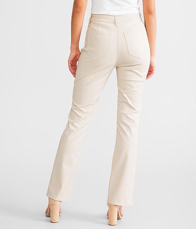 KanCan Faux Leather Straight Pant back view