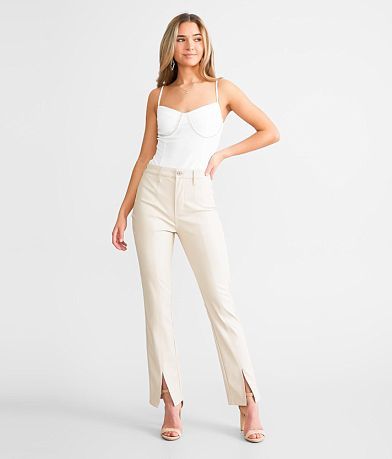 KanCan Faux Leather Straight Pant misc detail 2 view