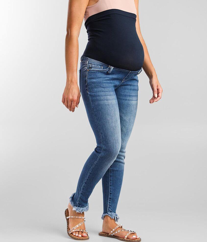 KanCan Maternity Ankle Skinny Stretch Jean front view