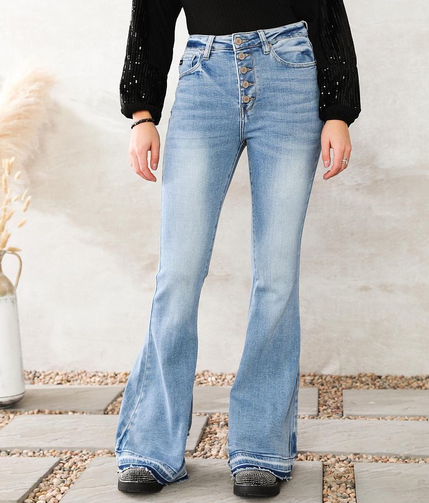 KanCan High Rise Super Flare Stretch Jean front view