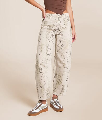 KanCan High Rise Spotted Horseshoe Stretch Jean front view