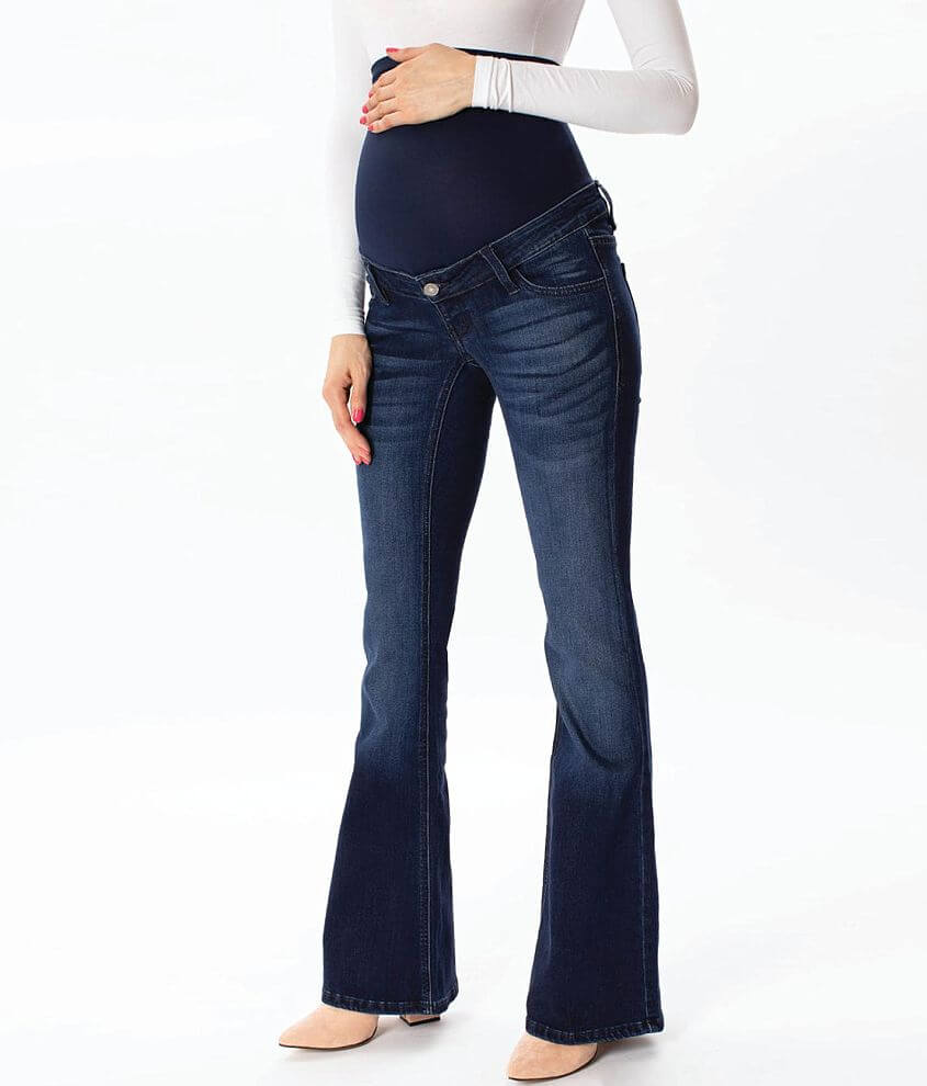 KanCan Maternity Flare Stretch Jean front view