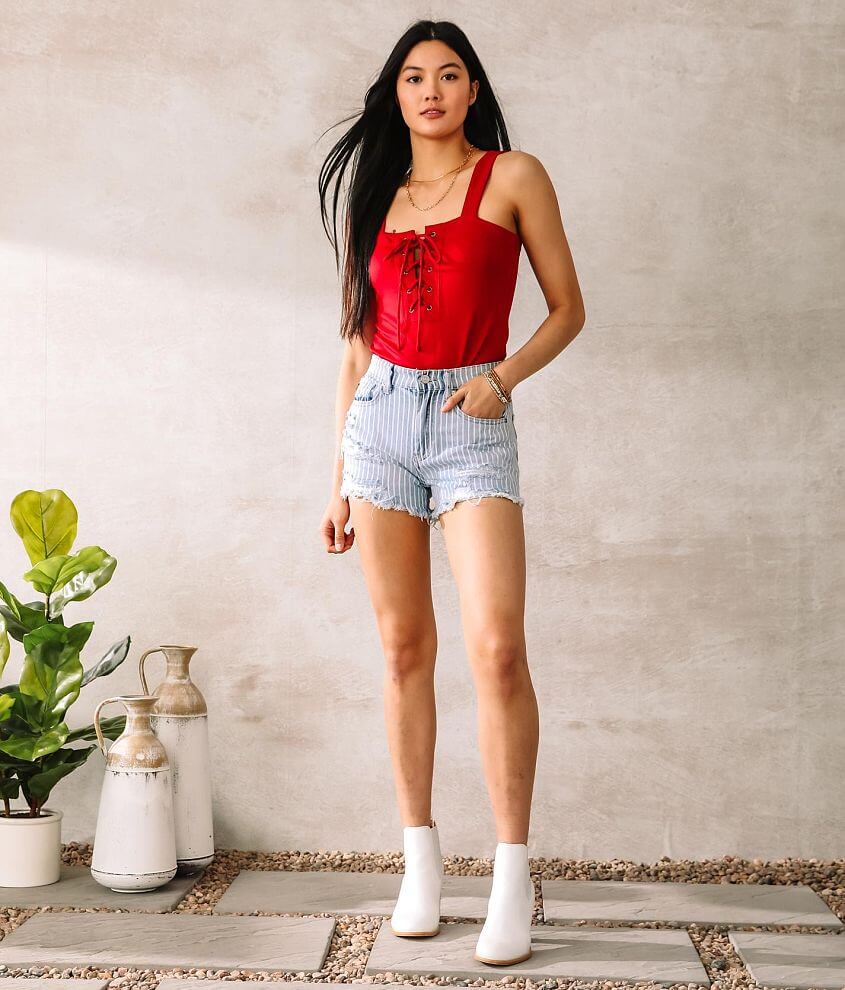 Striped High Rise Short