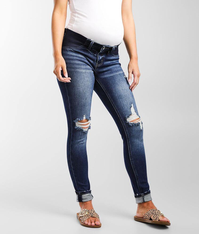 KanCan Distressed Maternity Flare Jeans