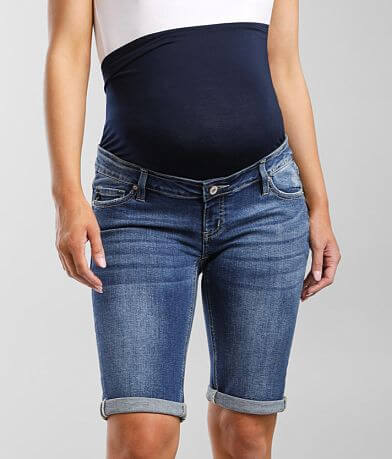 KanCan Maternity Bermuda Stretch Short front view