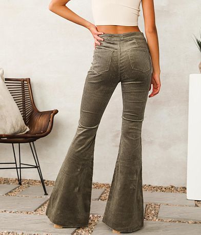 KanCan High Rise Corduroy Super Flare Pant BACK
