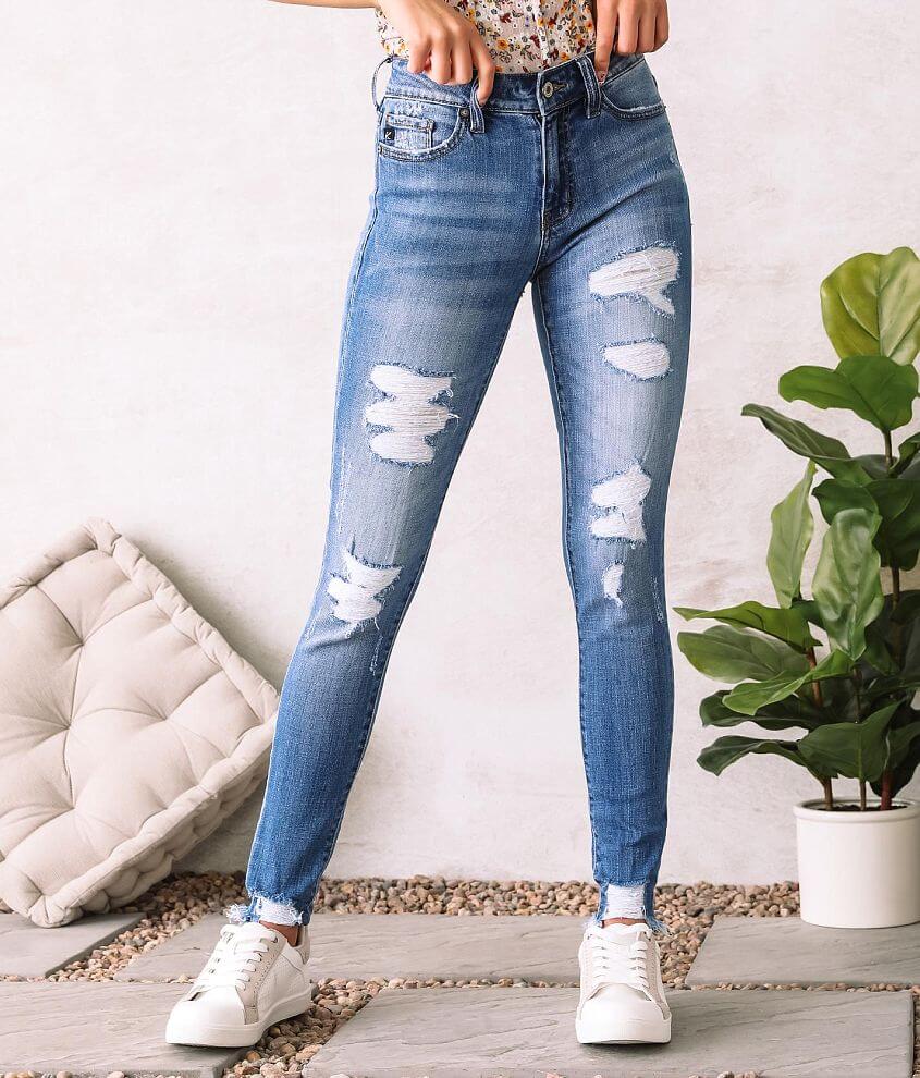 KanCan Mid-Rise Ankle Skinny Stretch Jean - Women's Jeans in Medium ...