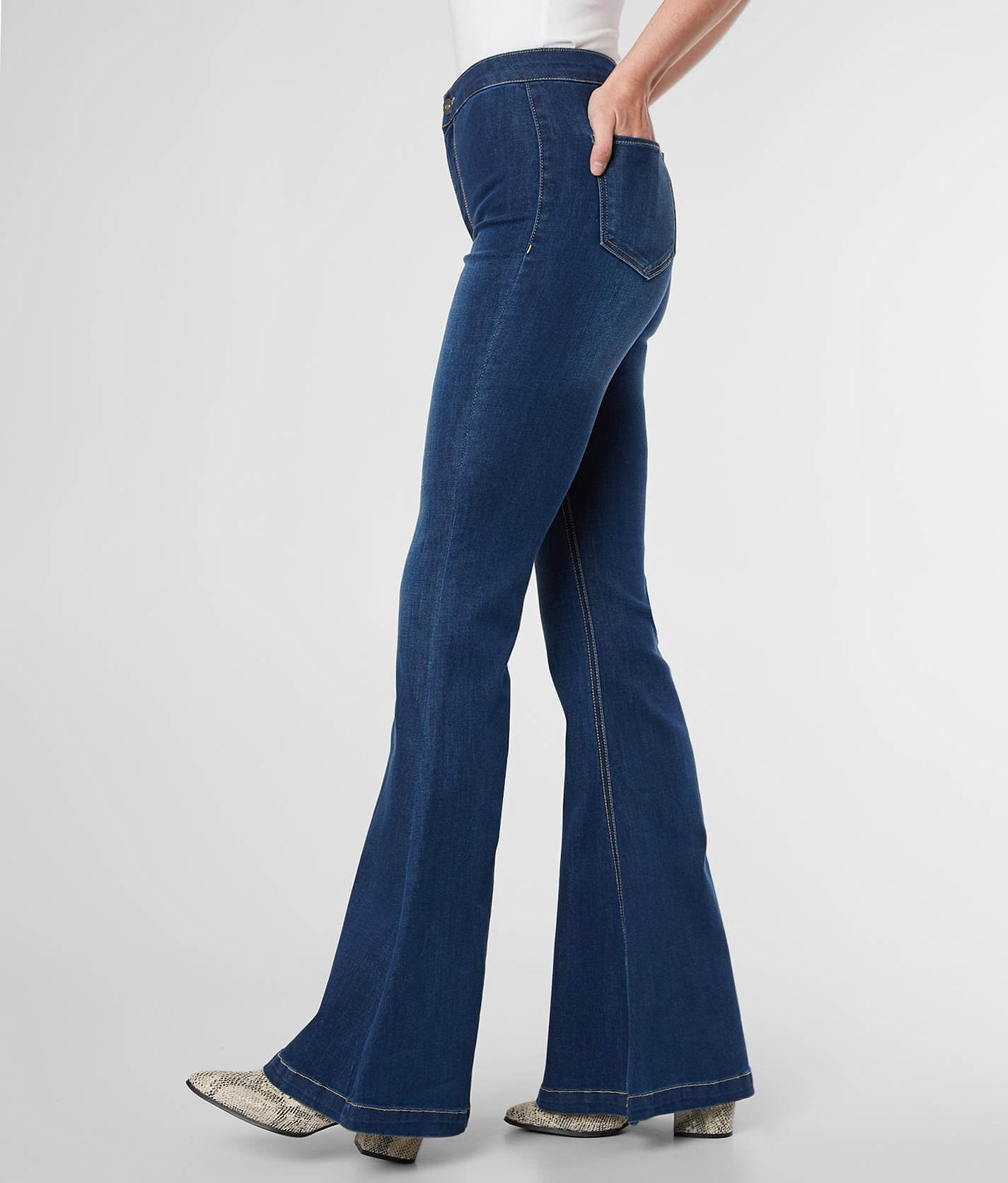 ultra high waisted flare jeans