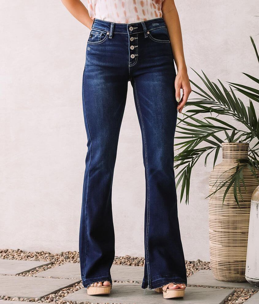 KanCan Mid-Rise Flare Stretch Jean front view