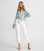 KanCan High Rise Cropped Straight Stretch Jean - Women's