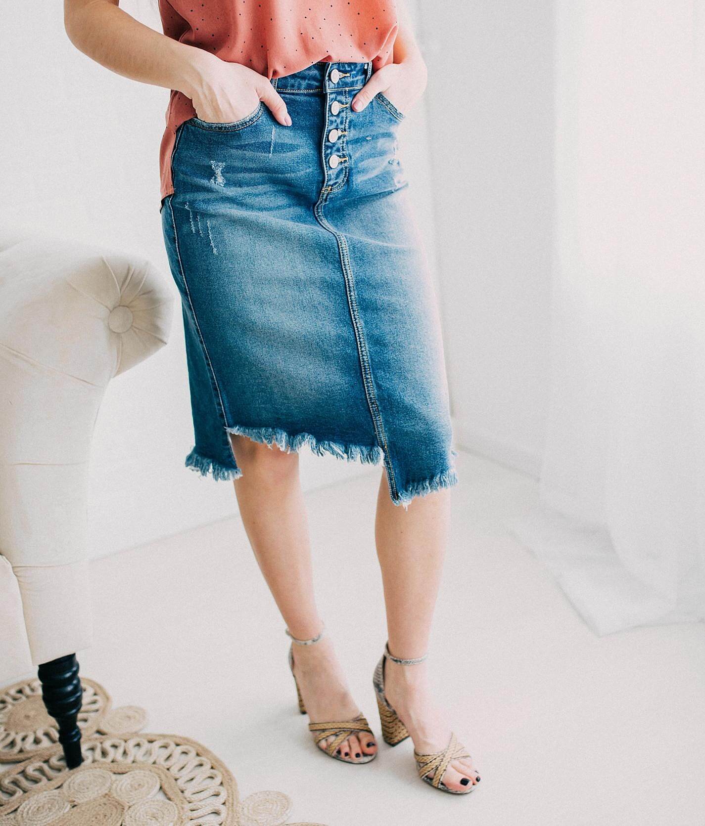 kancan jean skirt