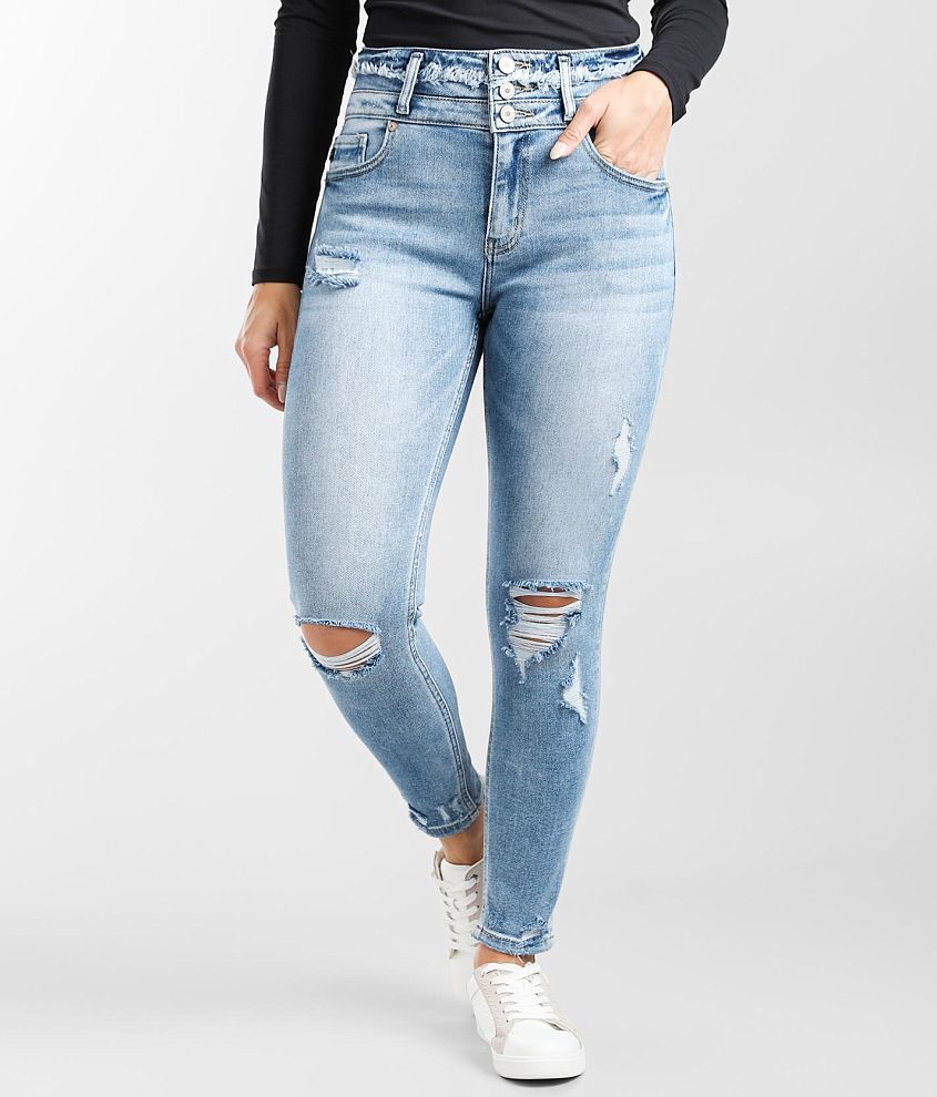 KanCan Kurvy High Rise Ankle Skinny Stretch Jean front view