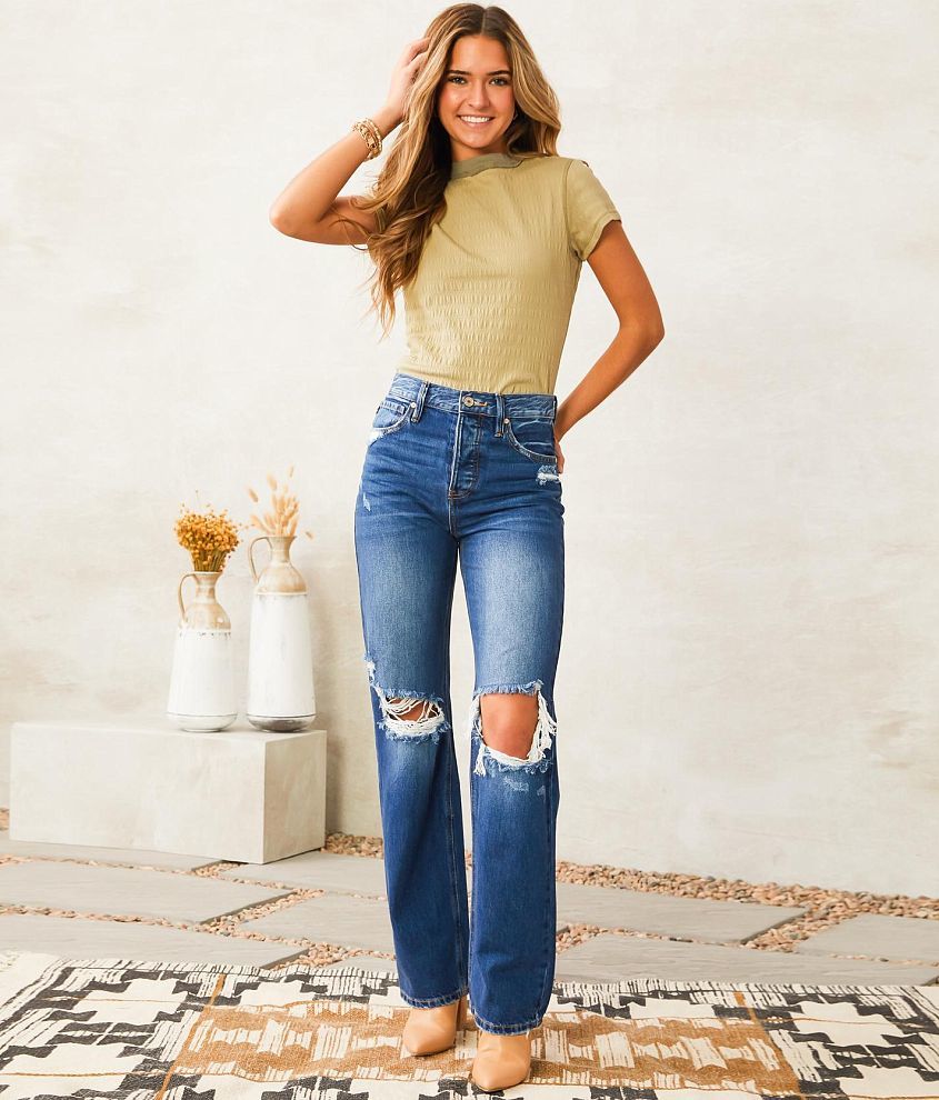 Kancan High Rise 90's Straight Leg Jeans