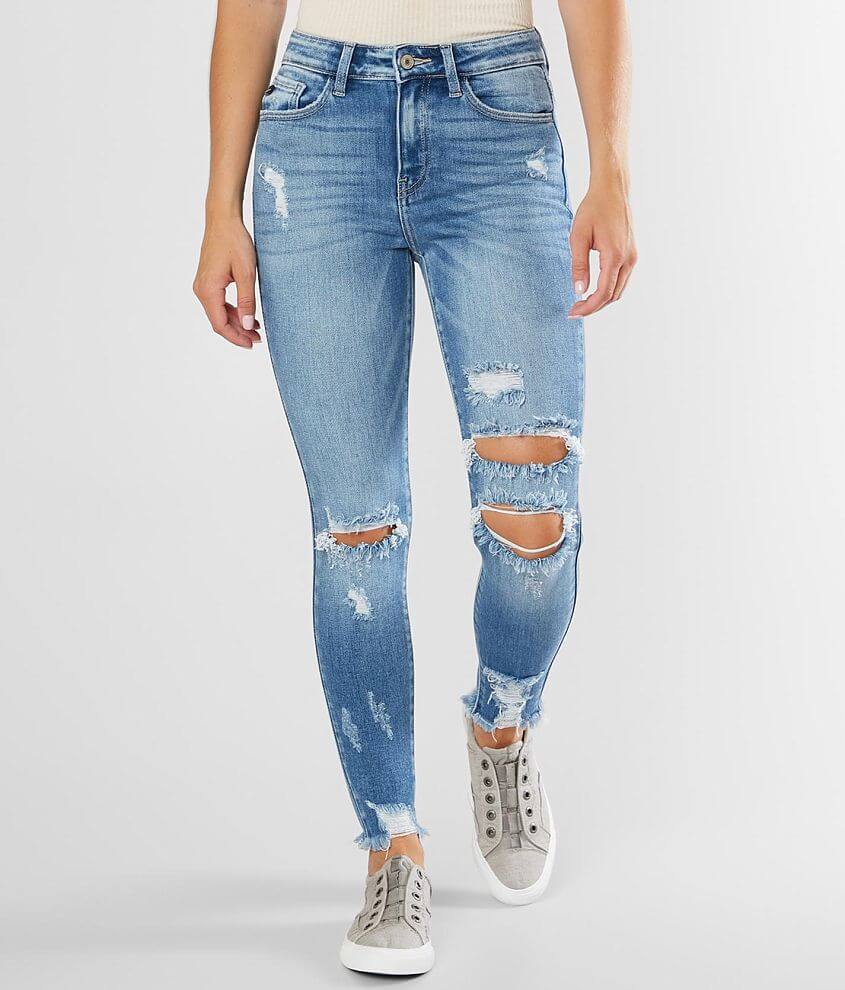 KanCan Mid-Rise Ankle Skinny Stretch Jean front view