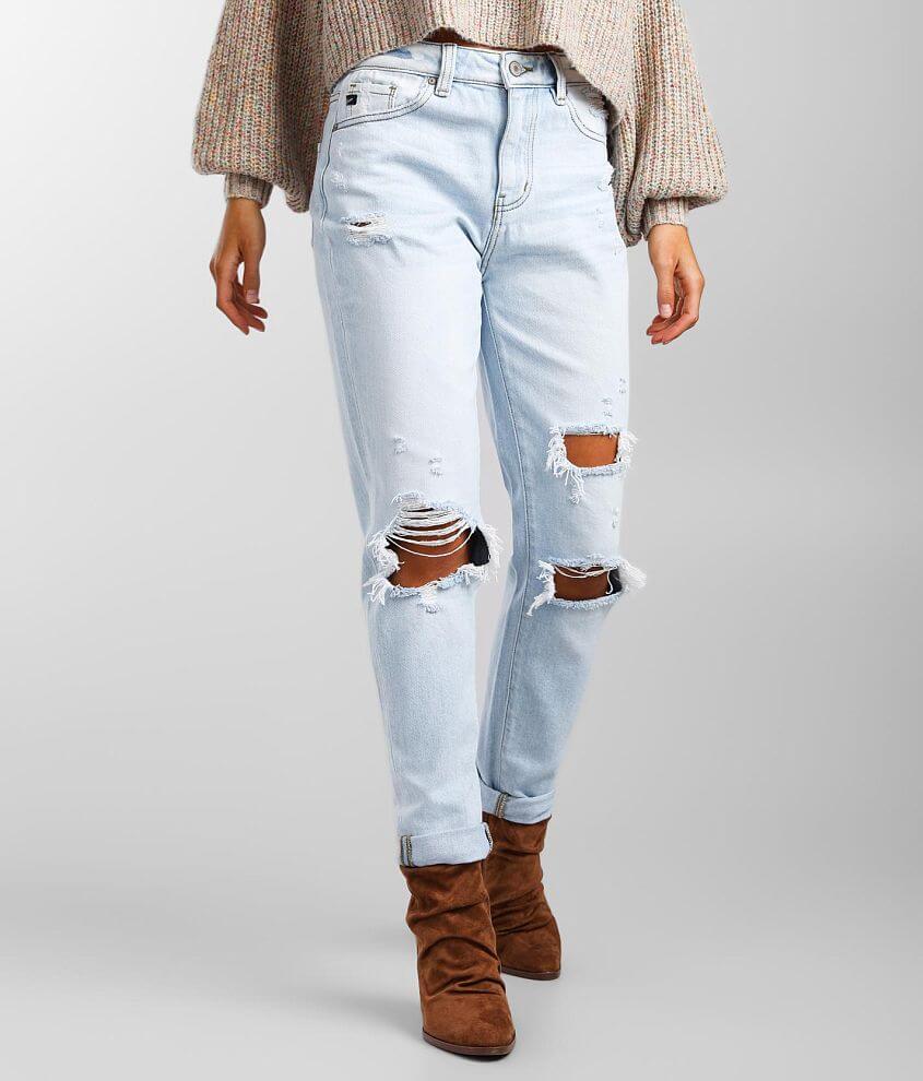 KanCan High Rise Relaxed Taper Stretch Jean Women's Jeans in Light