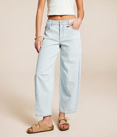 KanCan Signature Horseshoe Striped Stretch Jean full left side view