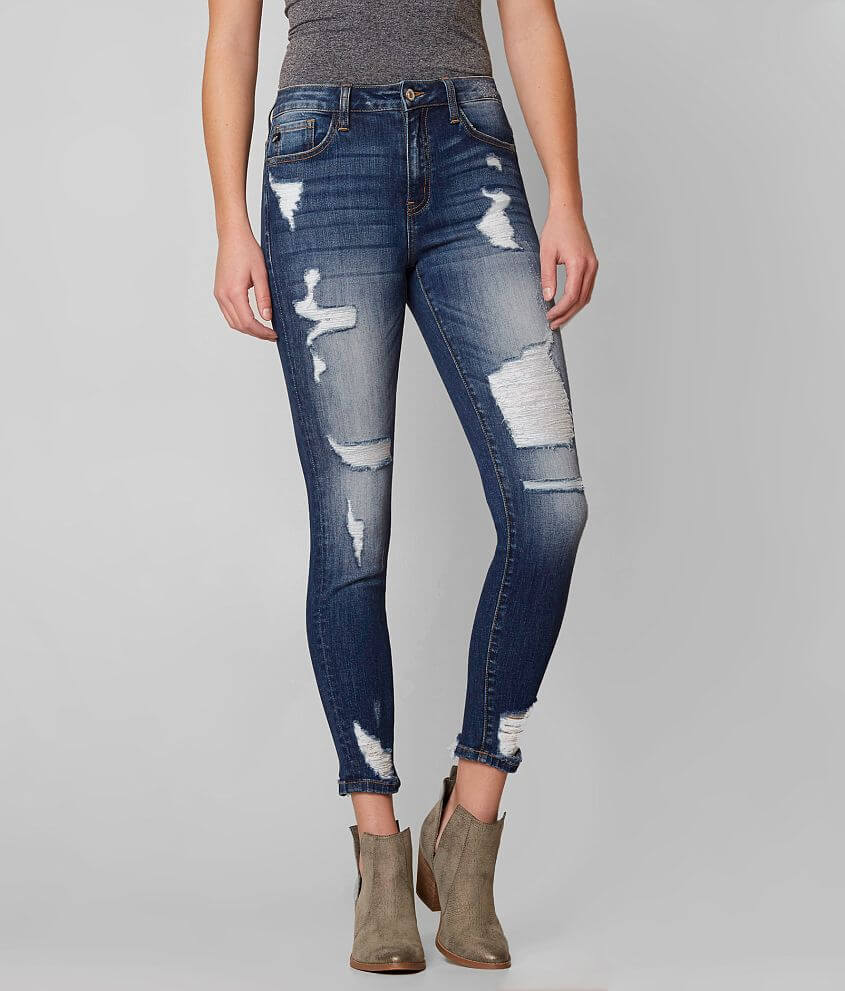KanCan High Rise Ankle Skinny Stretch Jean front view