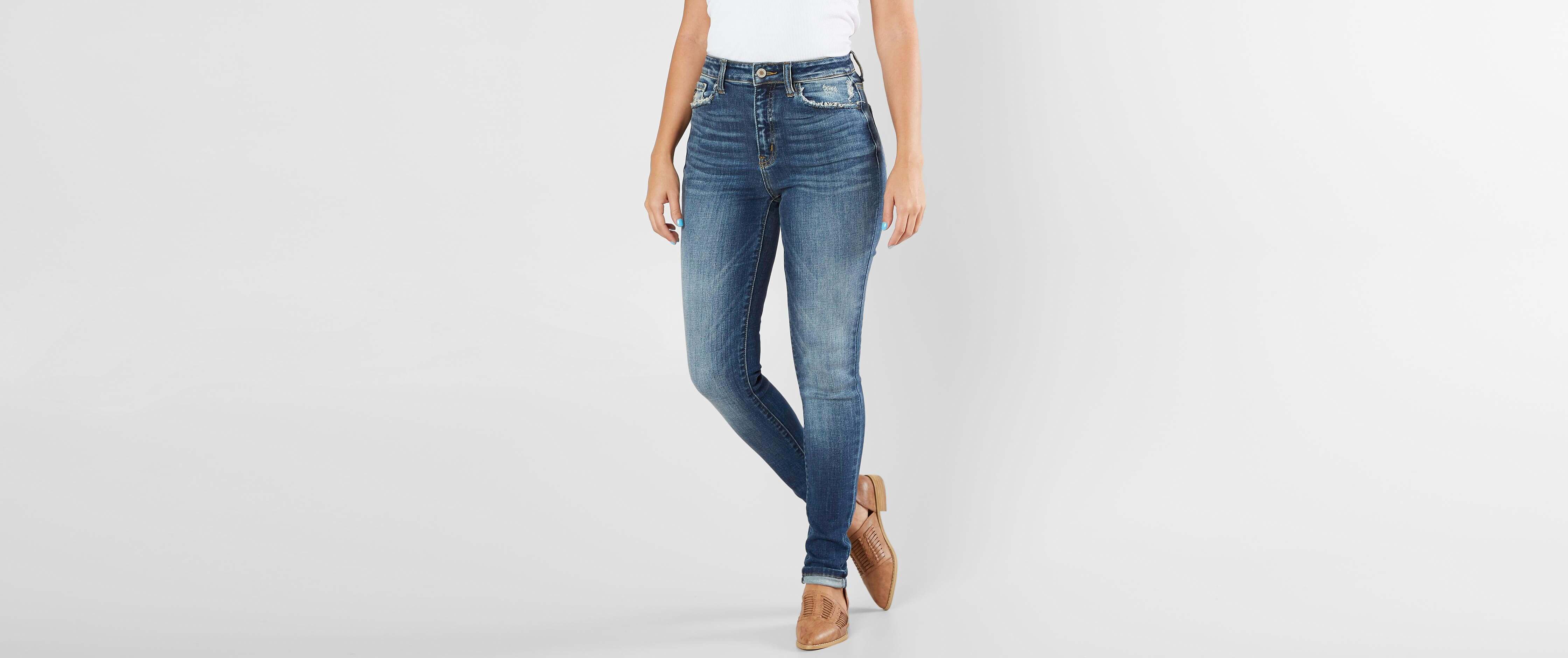 high waist skinny stretch jeans