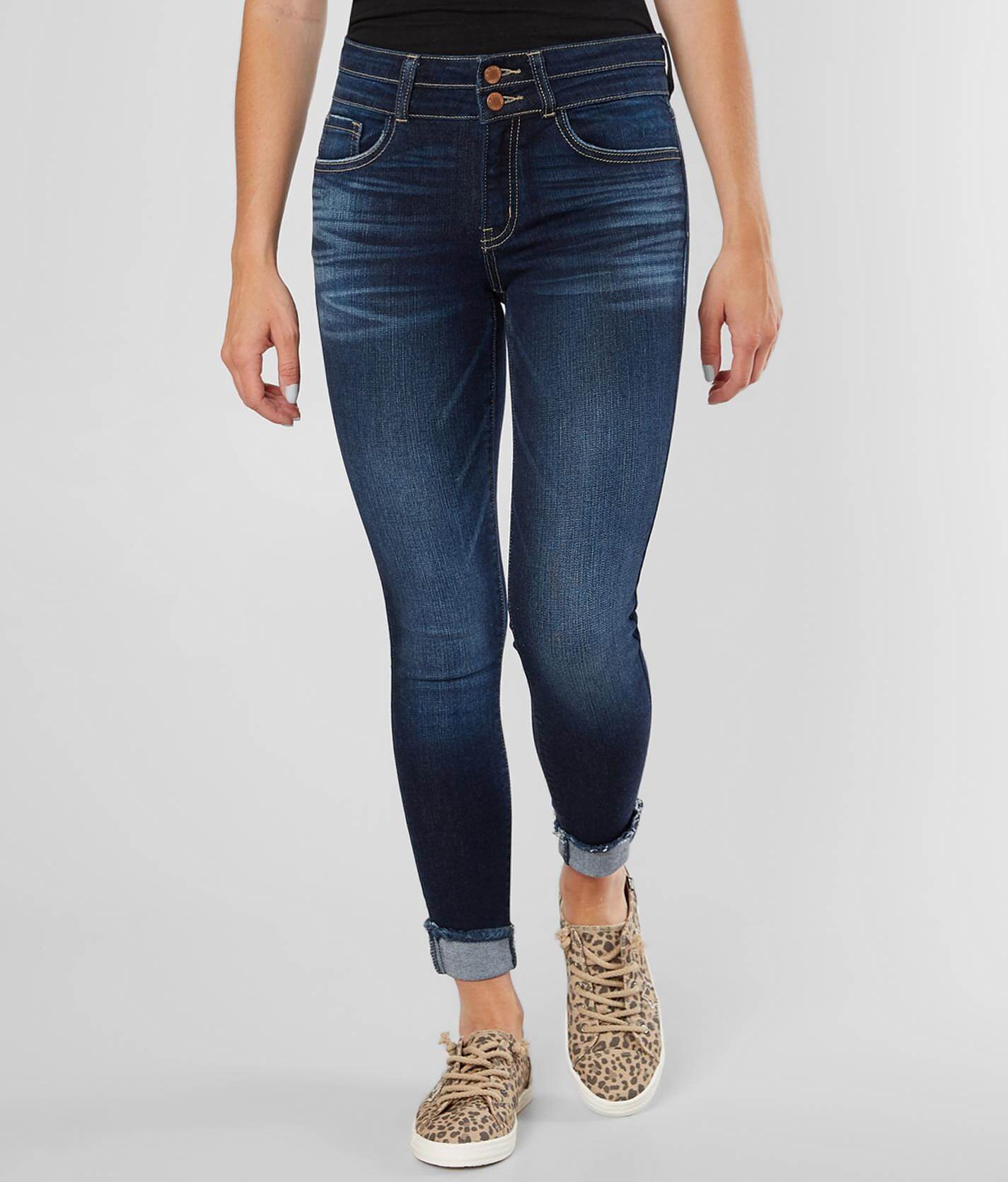 womens cuffed skinny jeans