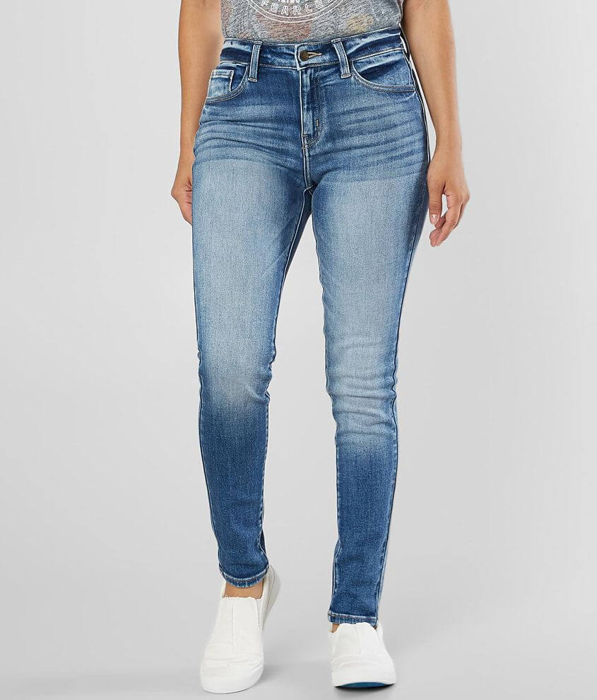 KanCan Signature Kurvy Mid-Rise Ankle Skinny Jean front view