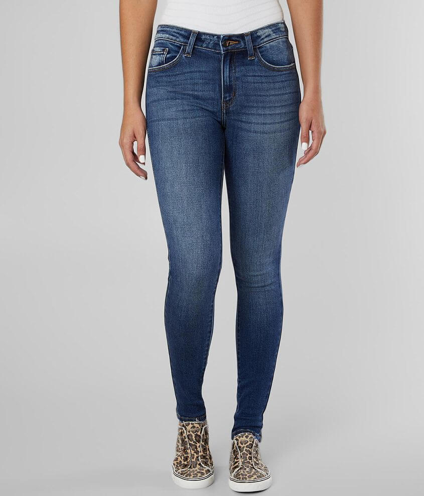 KanCan Signature Mid-Rise Skinny Stretch Jean front view