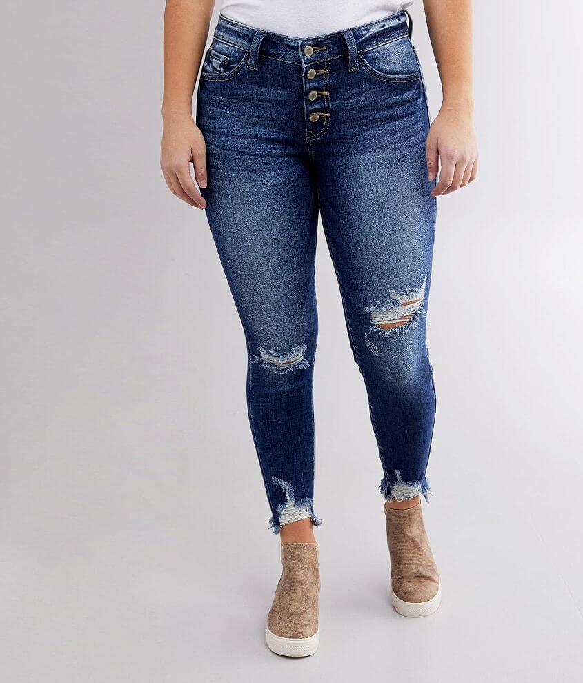 Kancan Signature Kurvy Mid Rise Ankle Skinny Jean Women S Jeans In Destiny Buckle