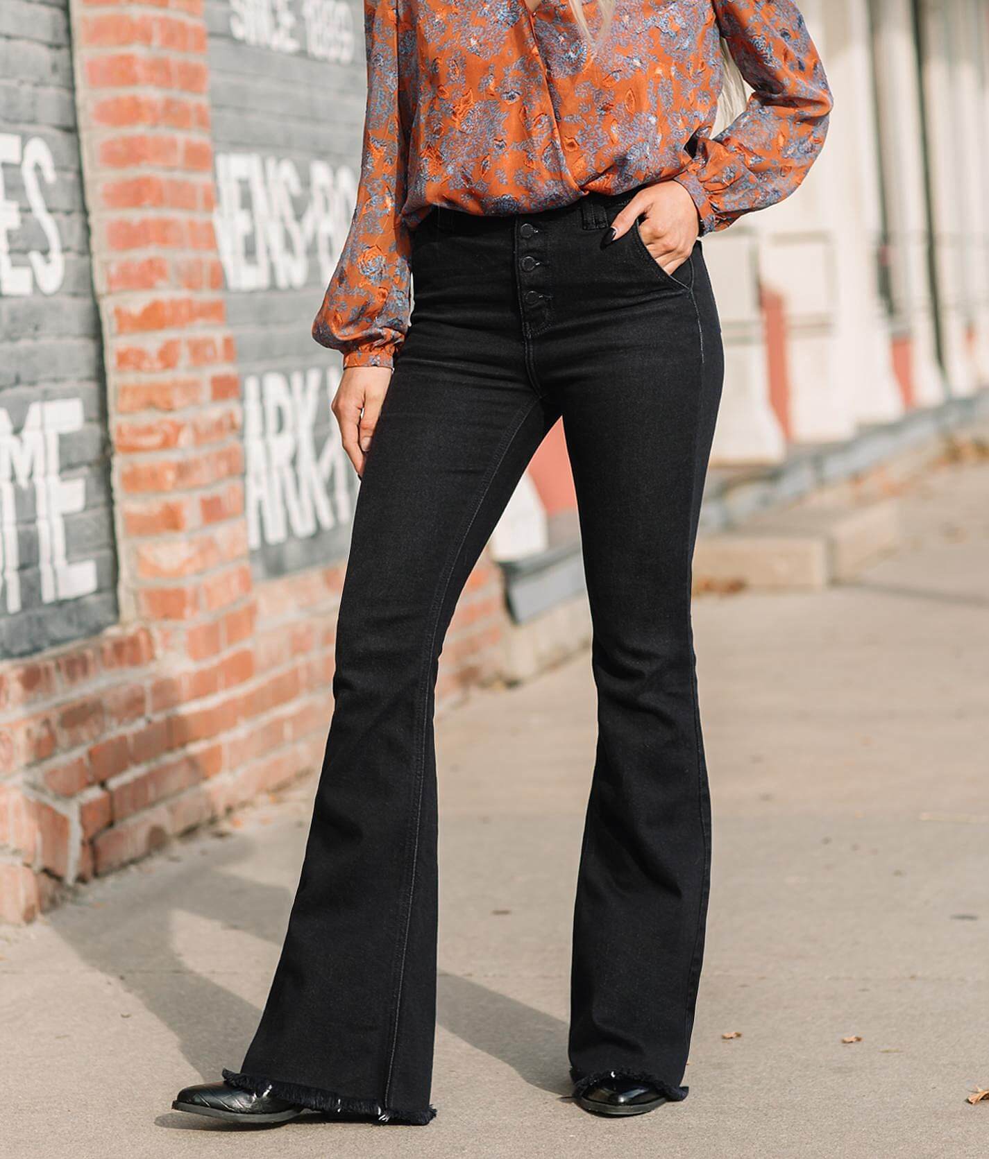 ultra high rise flare jeans