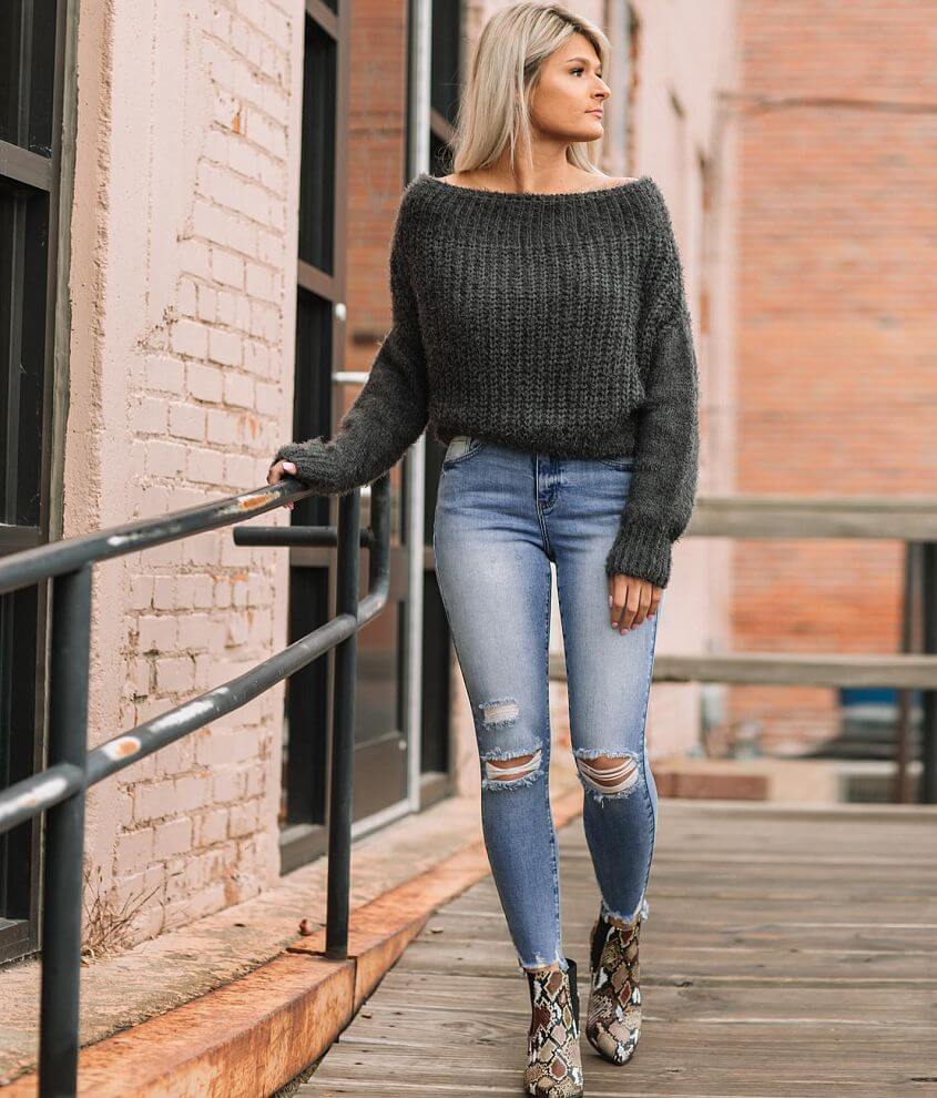 High Rise Ankle Skinny Stretch